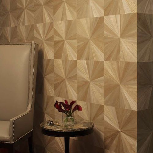 Papier peint contemporain - AJIRO SUNBURST™ - Maya Romanoff - en bois / à motif géométrique / aspect bois