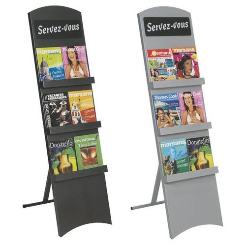 Porte-brochures autoportant - 374501 - EDIMETA - en métal / pour commerce