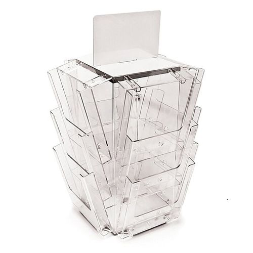 Porte-brochures sur plan - 444124 - EDIMETA - en plastique / professionnel / pivotant