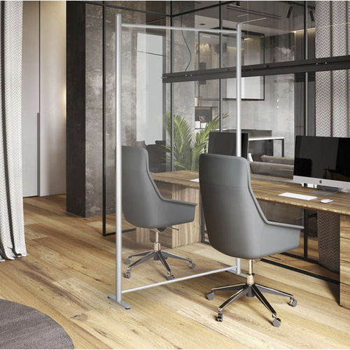 Cloison séparatrice amovible - 2141 series - EDIMETA - fixe / en aluminium / de bureau