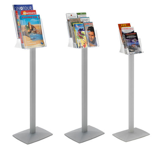Porte-brochures sur pied - 21471 series - EDIMETA - en aluminium / professionnel
