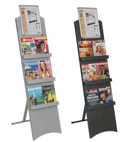 Porte-brochures autoportant - 374513 - EDIMETA - en métal / pour commerce