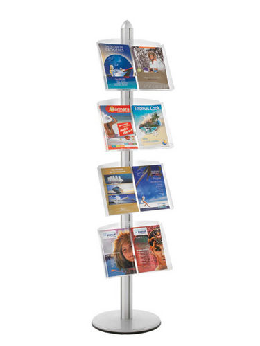 Porte-brochures sur pied - 214606 - EDIMETA - en aluminium / pour commerce