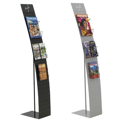 Porte-brochures en métal - 3002 - EDIMETA - à roulettes