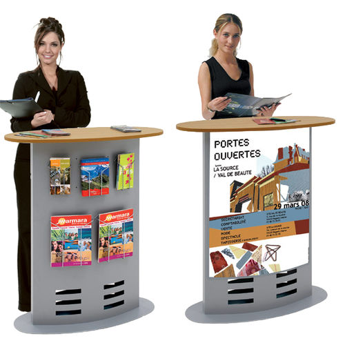 Banque d'accueil en hêtre - 216550  - EDIMETA - en métal