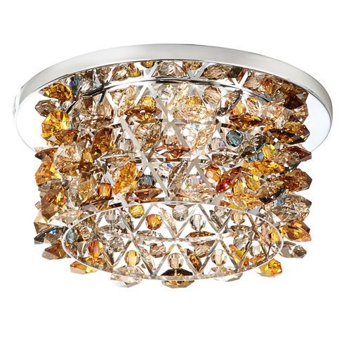 Plafonnier contemporain - VERTEX : VCR453N - Swarovski Lighting - rond / en cristal Swarovski® / en acier inoxydable