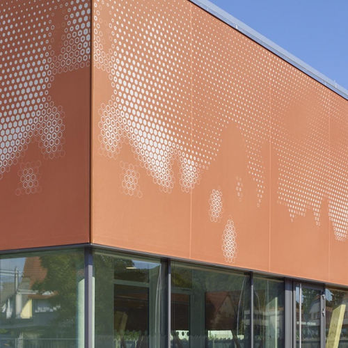 Membrane architecturale en résille - TENSEO FRONTSIDE 371   - Serge Ferrari ARCHITECTURE - en PET / pour bardage / translucide
