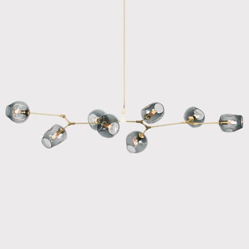 Lustre contemporain - BB 08.03 - Triode Design - en verre soufflé / en laiton / professionnel
