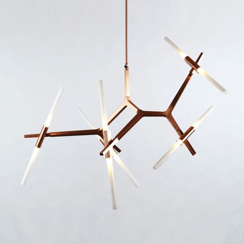 Lustre design original - AGNES 10 - Triode Design - en verre / en aluminium / professionnel