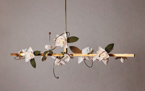 Lustre contemporain - LURE  - Triode Design - en laiton / en coton / en papier