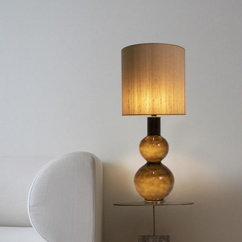 Lampe de table - Augusta - Home Switch Home - Thawaru - en verre soufflé / en tissu / contemporaine