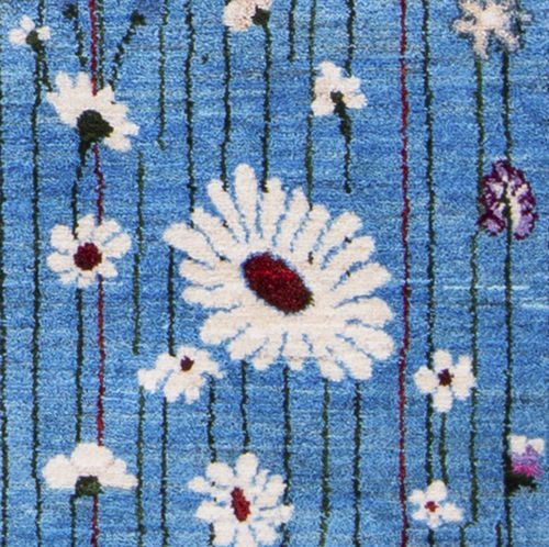 Tapis contemporain - Flower Meadow 2 d1 - ZOLLANVARI AG - à motif floral / en laine / rectangulaire