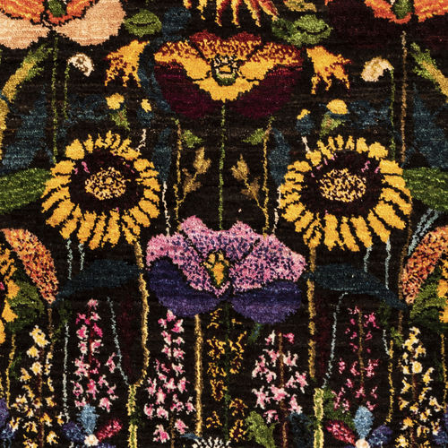 Tapis contemporain - ZOLLANVARI AG - à motif floral / en laine / rectangulaire