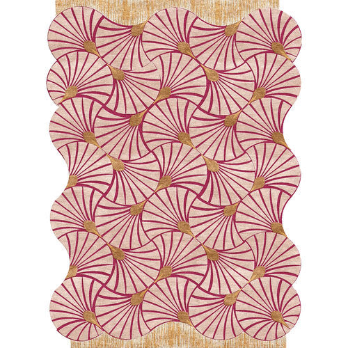 Tapis contemporain - H-DANCING FAN - TISCA ITALIA - à motif / en laine / en viscose