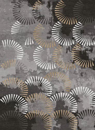 Tapis contemporain - H-FADED FAN - TISCA ITALIA - à motif / en laine / en viscose