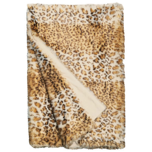 Plaid en fourrure écologique - B - SNOW LEOPARD 932 - TISCA ITALIA - en PES