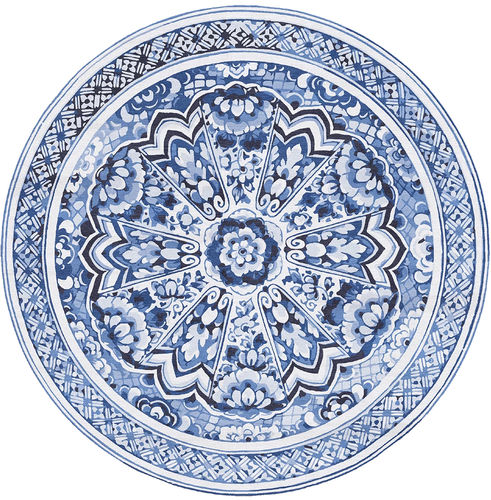 Tapis contemporain - H-PORCELAINE - TISCA ITALIA - à motif / en laine / en viscose