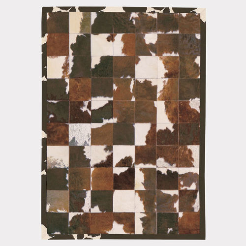Tapis contemporain - COW PATCH - TISCA ITALIA - patchwork / à motif peau de bête / en cuir