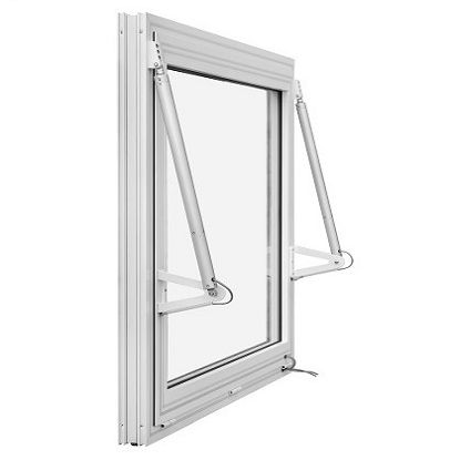 Trappe de désenfumage en profilé aluminium - MCR OSO THERM 75 - Mercor - pour façade