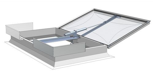 Trappe de désenfumage en PVC - MCR-THERMOLIGHT PLUS NG-A - Mercor - dispositif d'évacuation des fumées et de la chaleur