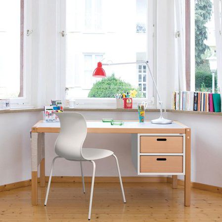 Bureau sur pied - PROFILSYSTEM - Flötotto Einrichtungssysteme GmbH - contemporain / en hêtre / droit