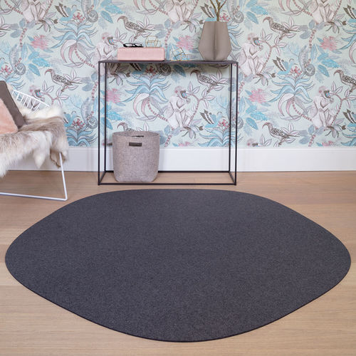 Tapis contemporain - PEBBLE  - Hey Sign - uni / en feutre / fait main