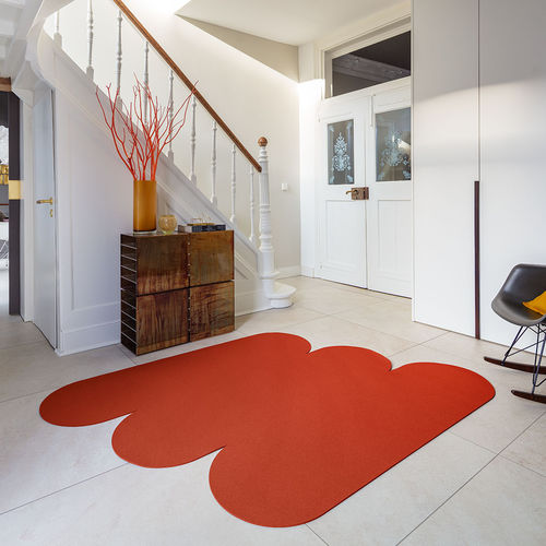 Tapis contemporain - Graphics - Hey Sign - uni / en feutre / hydrofuge