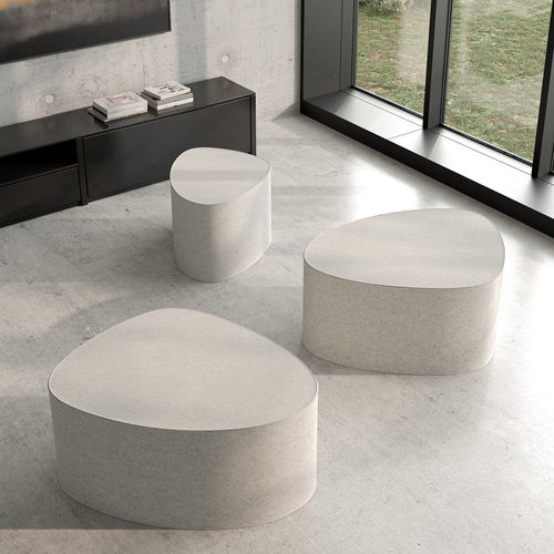 Pouf contemporain - Stone - Hey Sign - en mousse / en feutre / autres formes