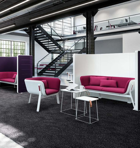 Fauteuil contemporain - HUB - Interstuhl Büromöbel GmbH & Co. KG - en cuir / en tissu / en métal