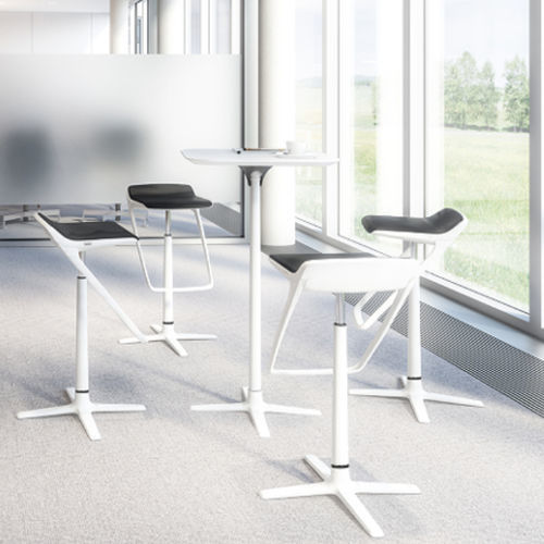 Tabouret de bar contemporain - KINETICIS5  - Interstuhl Büromöbel GmbH & Co. KG - en tissu / en polypropylène / avec piètement en métal