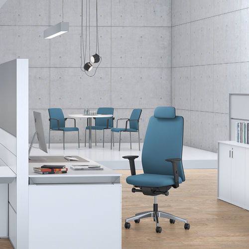 Fauteuil de bureau contemporain - AIMIS1 - Interstuhl Büromöbel GmbH & Co. KG - en tissu / en métal / tapissé