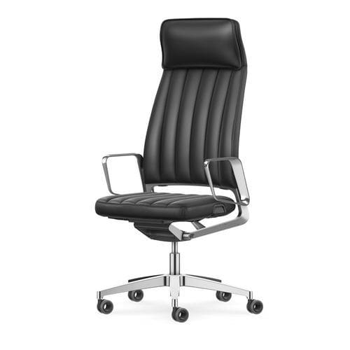 Fauteuil de direction contemporain - VINTAGEIS5  - Interstuhl Büromöbel GmbH & Co. KG - en cuir / en métal / tapissé
