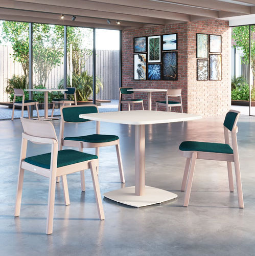 Table contemporaine - Embla - Kusch & Co - en placage de bois / avec piètement en hêtre / rectangulaire