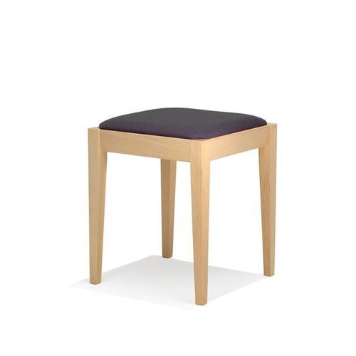 Tabouret contemporain - Luca  - Kusch & Co - en tissu / avec piètement en hêtre / tapissé