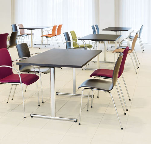 Table de conférence contemporaine - Delgado  - Kusch & Co - en placage de bois / en HPL / avec piètement en acier