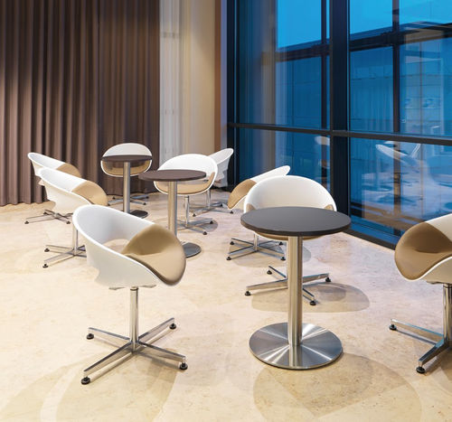 Chaise visiteur contemporaine - Volpino  - Kusch & Co - d'intérieur / en tissu ignifuge / en plastique