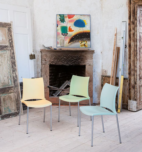 Chaise contemporaine - ¡Hola! - Kusch & Co - d'intérieur / d'extérieur / en tissu