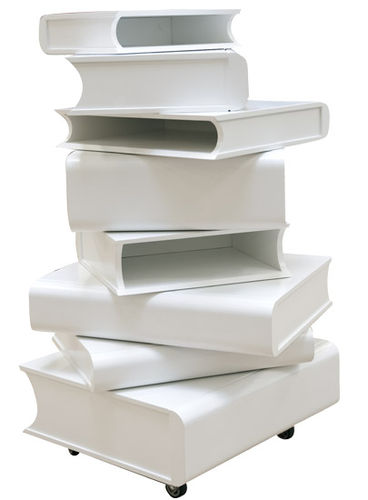 Table de chevet design original - PILE OF BOOKS™ - LECTUS - rectangulaire / résidentielle / d'intérieur