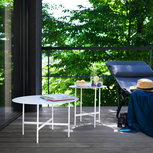 Table basse contemporaine - BETA - Müller - aluminium / en acier à revêtement par poudre / avec piètement en métal