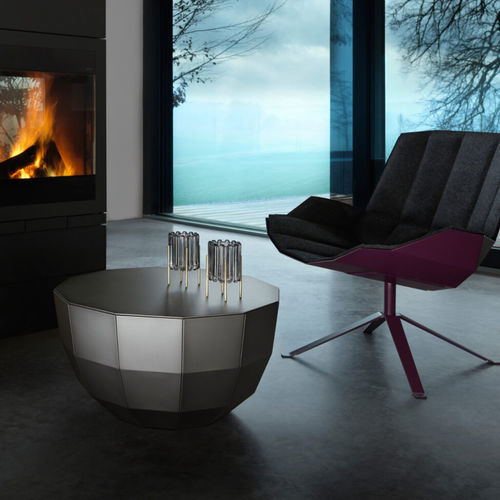 Table basse contemporaine - MO 08 - Müller - en métal / avec piètement en métal / ronde