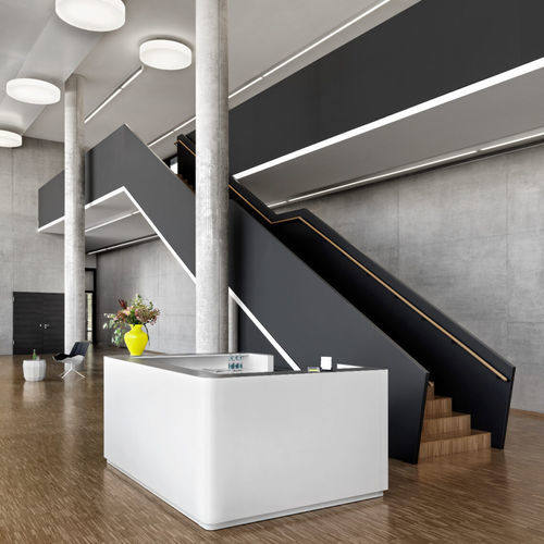 Banque d'accueil modulable - Müller - en aluminium / en linoléum