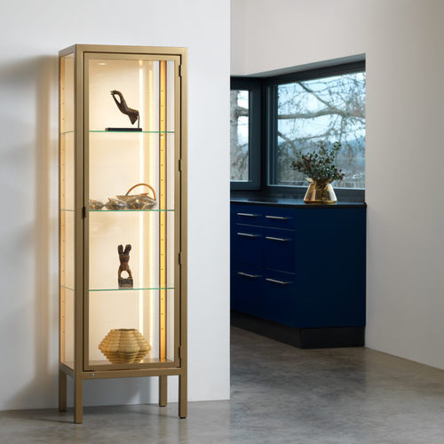 Vitrine armoire contemporaine - GB 175 - Müller - sur pied / en verre / avec portes battantes