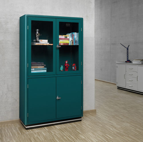 Vitrine armoire contemporaine - SB 424 - Müller - sur pied / en métal / en verre