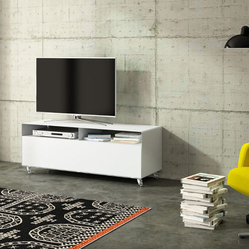 Buffet design minimaliste - R 109 | R 108 - Müller - en chrome / à roulettes / vert