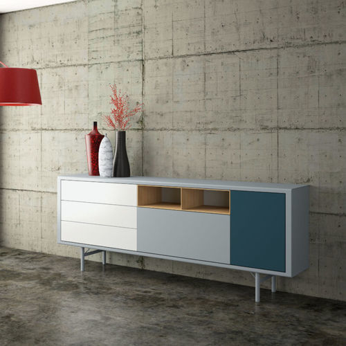 Buffet contemporain - S 36 - Müller - en métal / en chêne / modulable