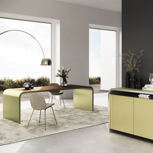 Bureau sur pied - M10  - Müller - contemporain / en métal / en stratifié