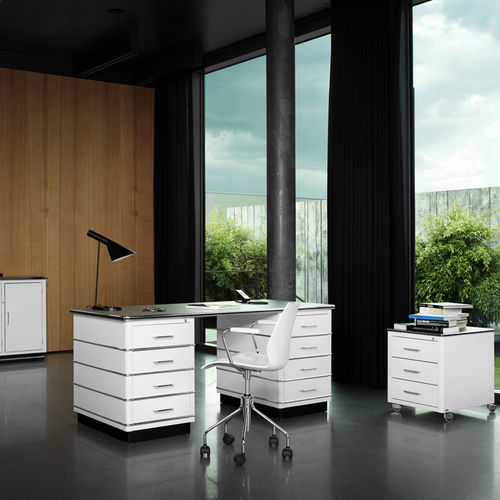 Bureau sur pied - TB 229 - Müller - contemporain / en linoléum / droit