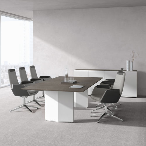 Table de réunion contemporaine - PACE - Renz - en placage de bois / en stratifié / rectangulaire