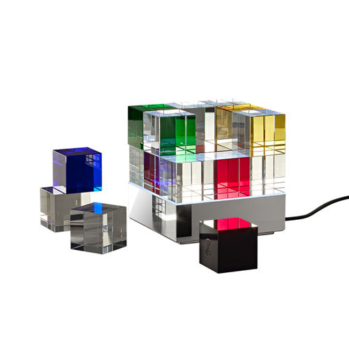 Lampe de table - MSCL 3 + 4 - Tecnolumen - en acier inoxydable / en verre / design