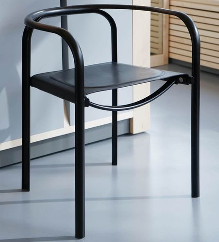 Chaise contemporaine - SPLIT - Tecta - d'intérieur / en cuir / en acier à revêtement par poudre
